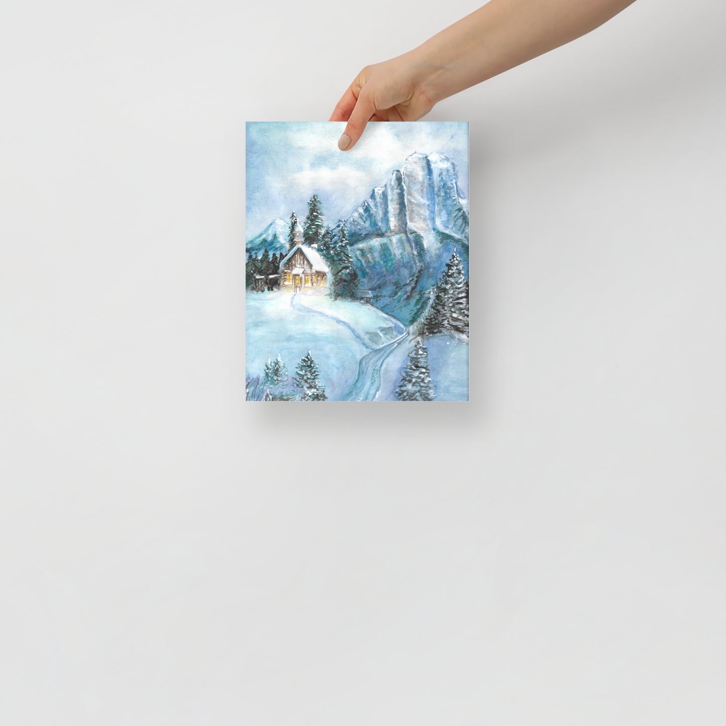 Winter Scene in the Mountains Print