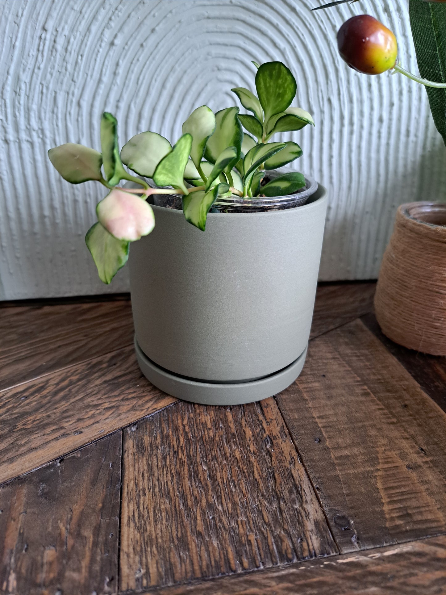 Sage Green Clay Plant Pot
