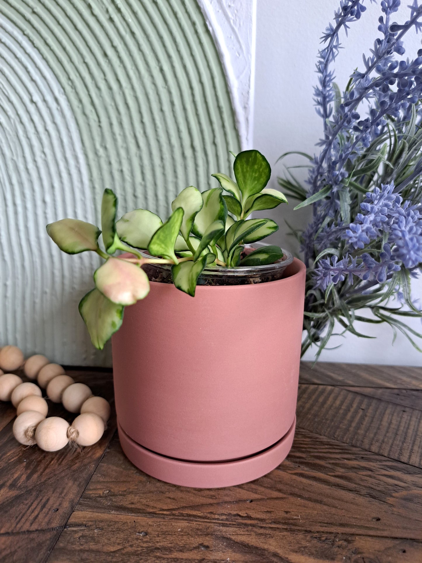 Blush Pink Clay Plant Pot