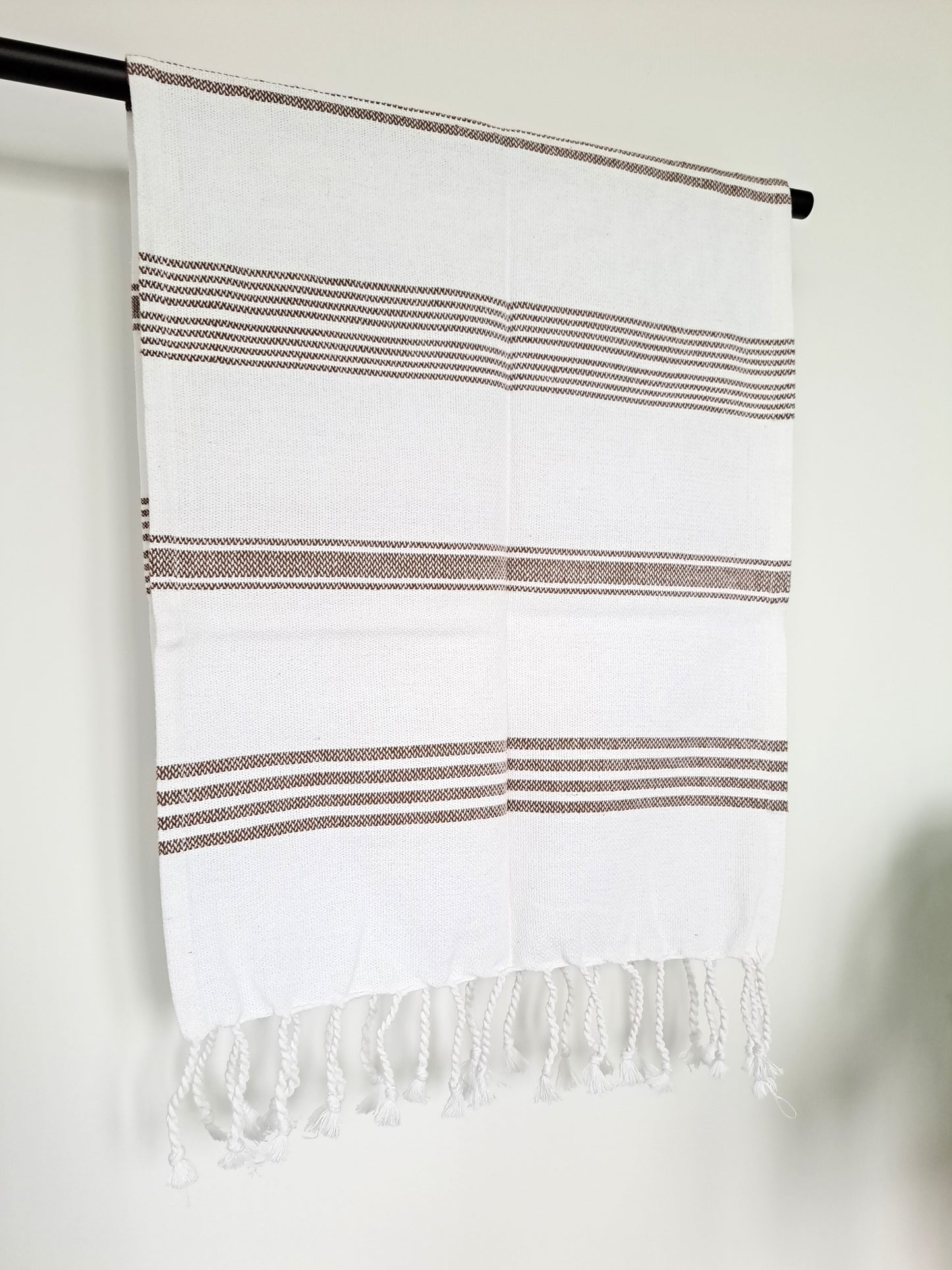 Striped Hand Towel (Brown)