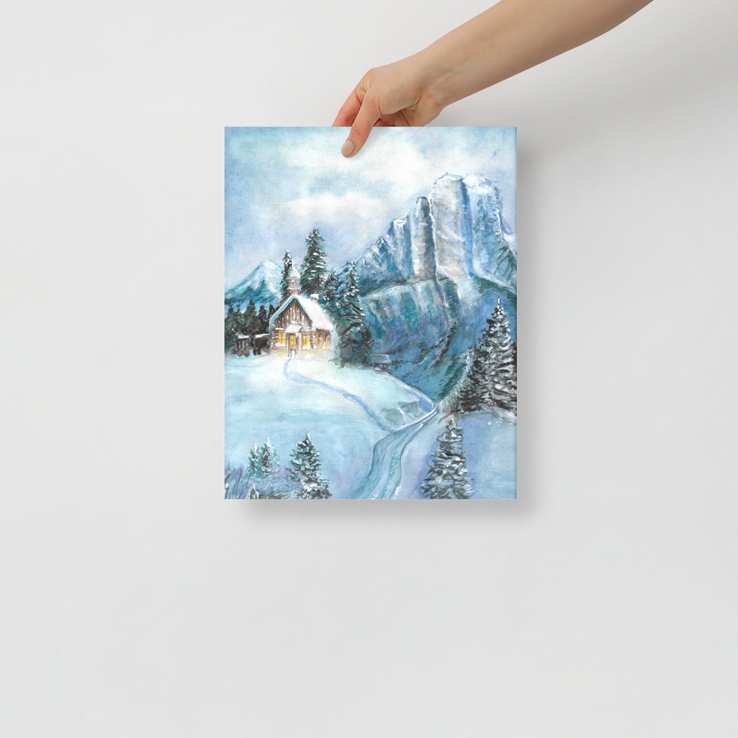 Winter Scene in the Mountains Print