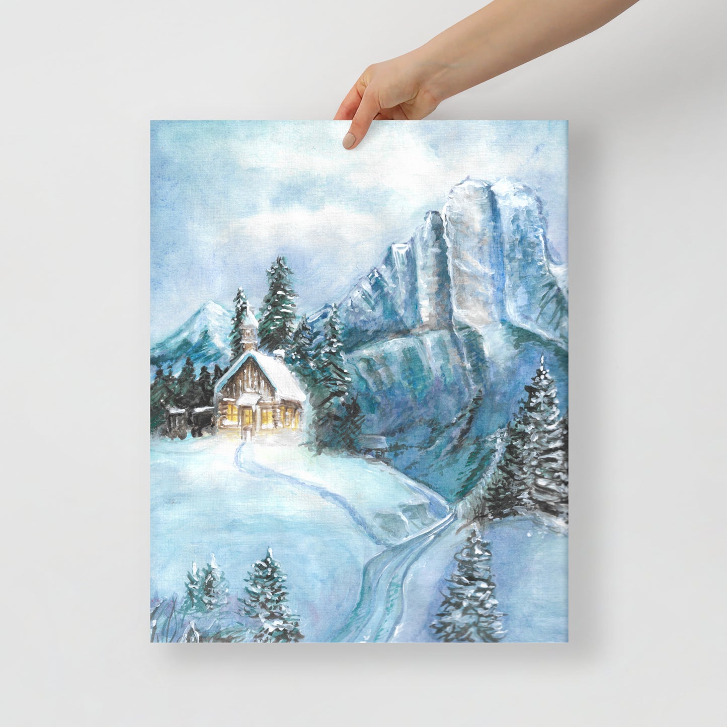 Winter Scene in the Mountains Print